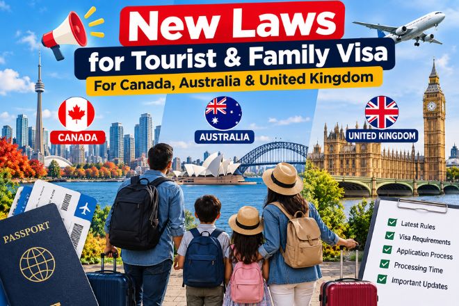 New laws for tourist & family visa For Canada, Australia & United Kingdom